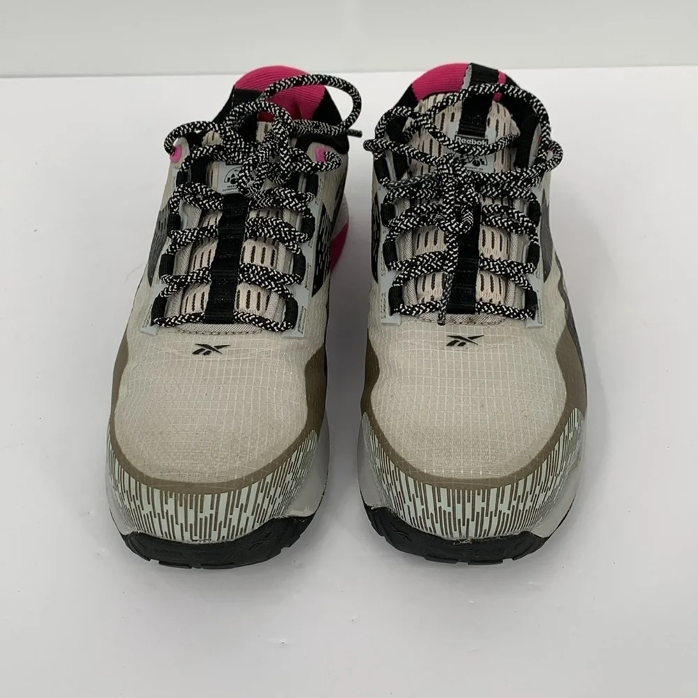Reebok Work Nano X1 shoe sneaker composite safety toe gray pink women 7 WIDE 7W